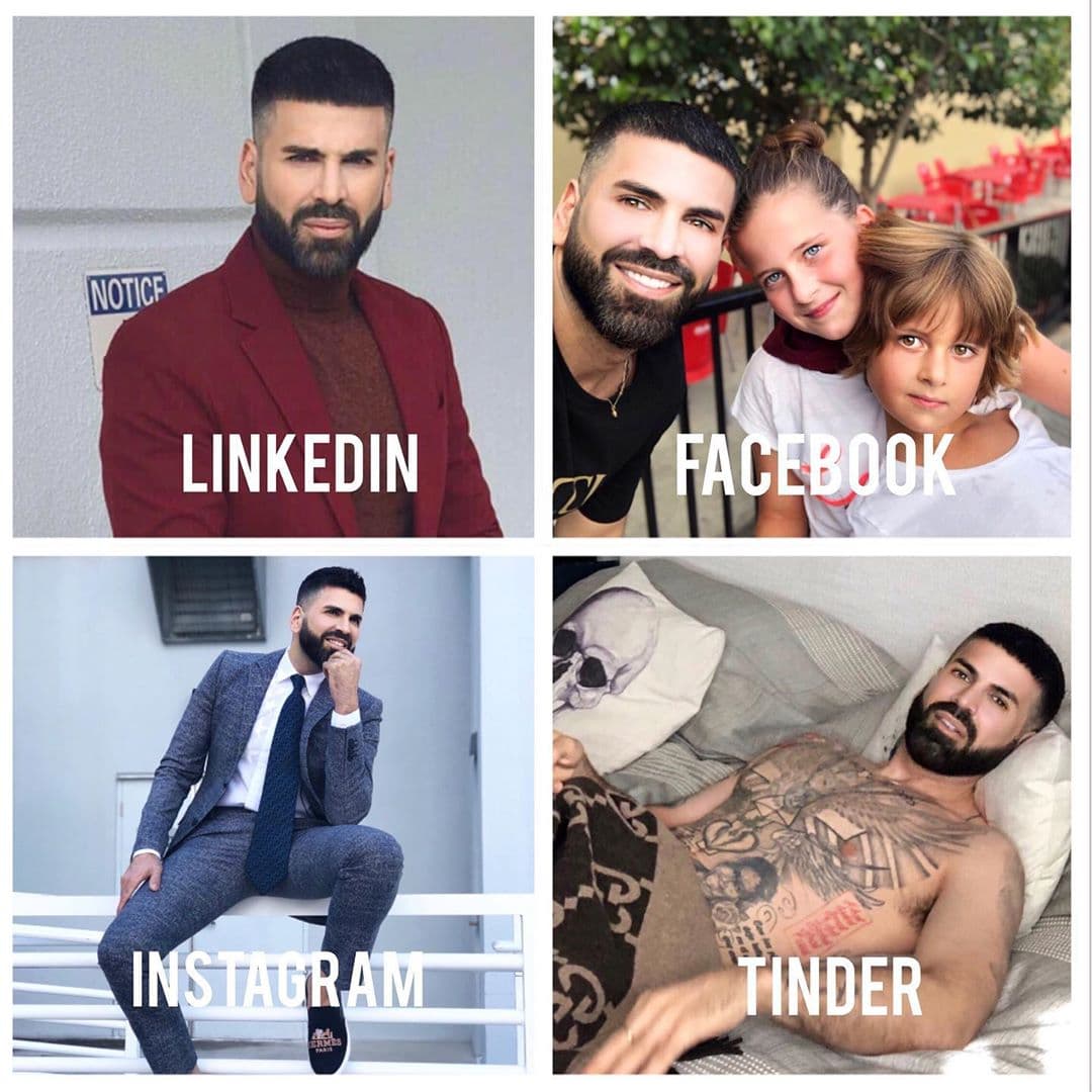 Un nuevo reto viral invadió las redes sociales; este consiste en compartir las diferentes fotos de perfil que usarías para encajar en Instagram, LinkedIn, Facebook y Tinder. Jomari Goyso fue de los primeros presentadores de Univision en "subirse al tren del mame" y este fue el resultado.