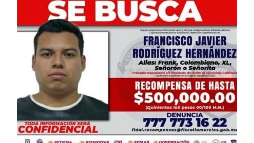 Ficha de búsqueda de Francisco Javier Rodríguez Hernández, alias ‘El Señorón’, detenido el 29 de abril de 2022 en Mazatlán, Sinaloa, México.
<br>