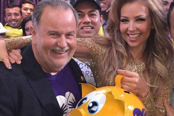 Thalia y Raúl de Molina en Teletón USA
