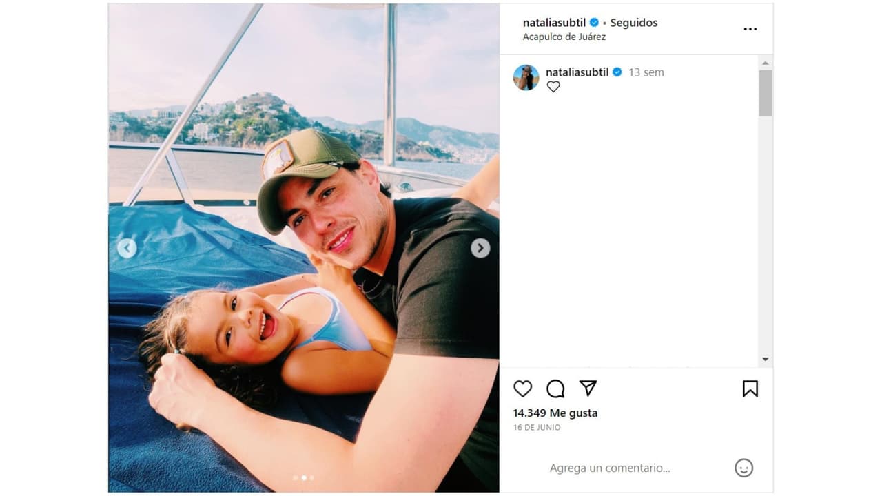 Natália Subtil presumió la convivencia de su novio con su hija, Mila.