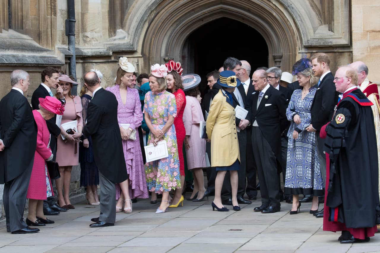 La familia real y los invitados tuvieron la oportunidad de convivir y conversar tras la ceremonia en el castillo de Windsor.
