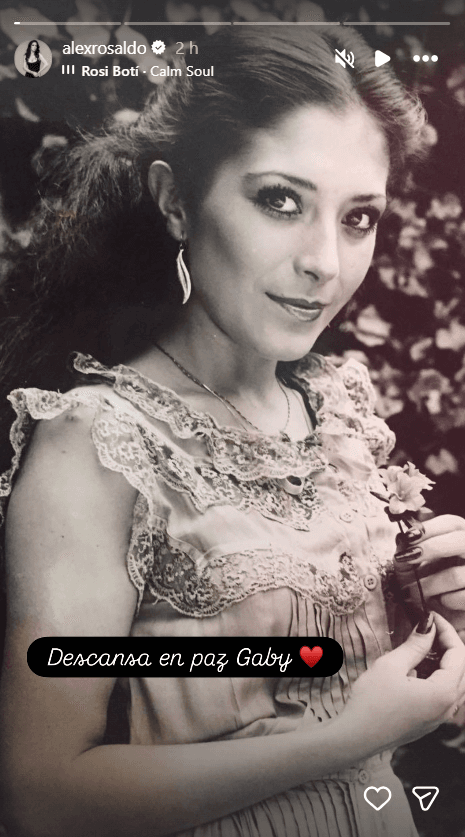 Alessandra Rosaldo publicó esta imagen de Gabriela Castrejón, mamá de Aislinn Derbez, quien murió este 24 de noviembre.