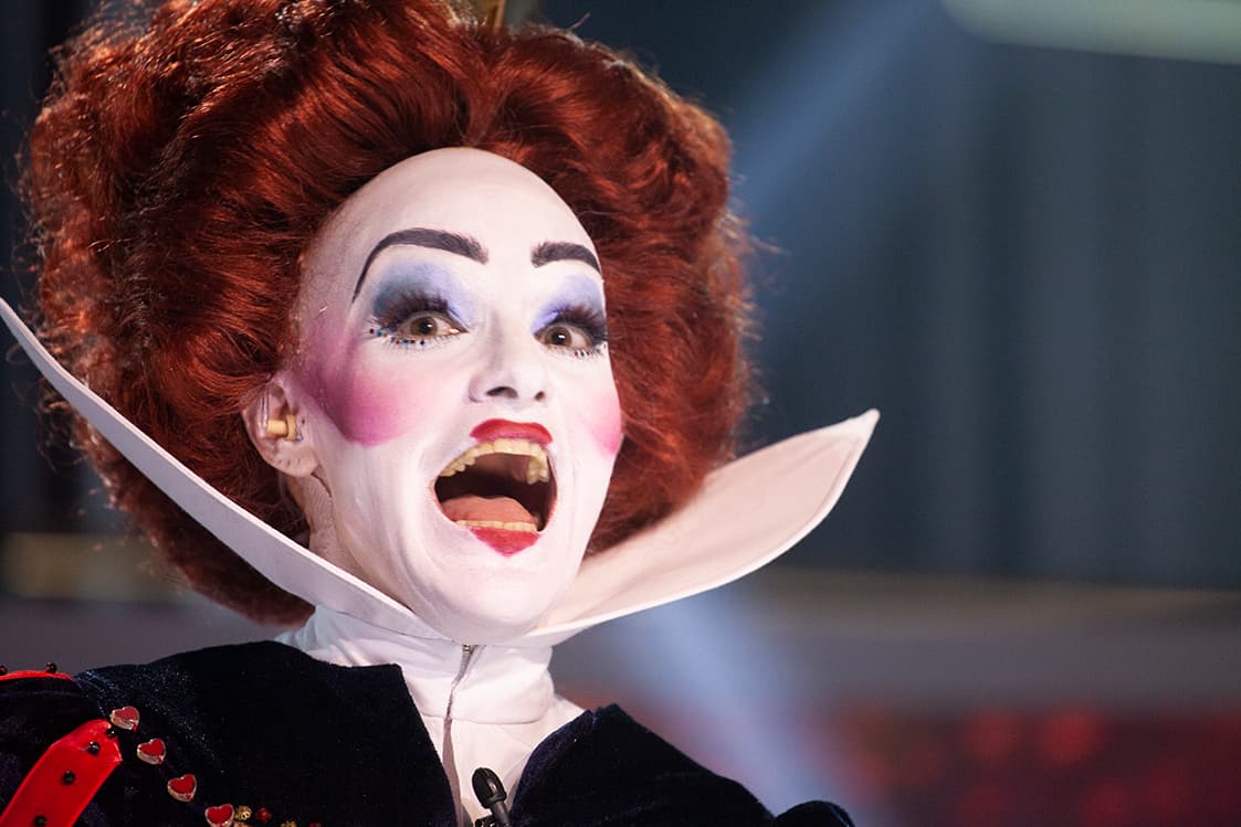 Lola Cortés fue la reina de corazones, de 'Alicia en el País de las Maravillas'.