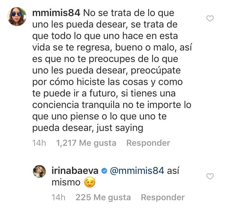 Tal como este mensaje de la usuaria @mmimis84 quein le dijo: "No te preocupes de lo que uno les pueda desear, preocúpate por cómo hiciste las cosas y cómo te pueda ir a futuro".