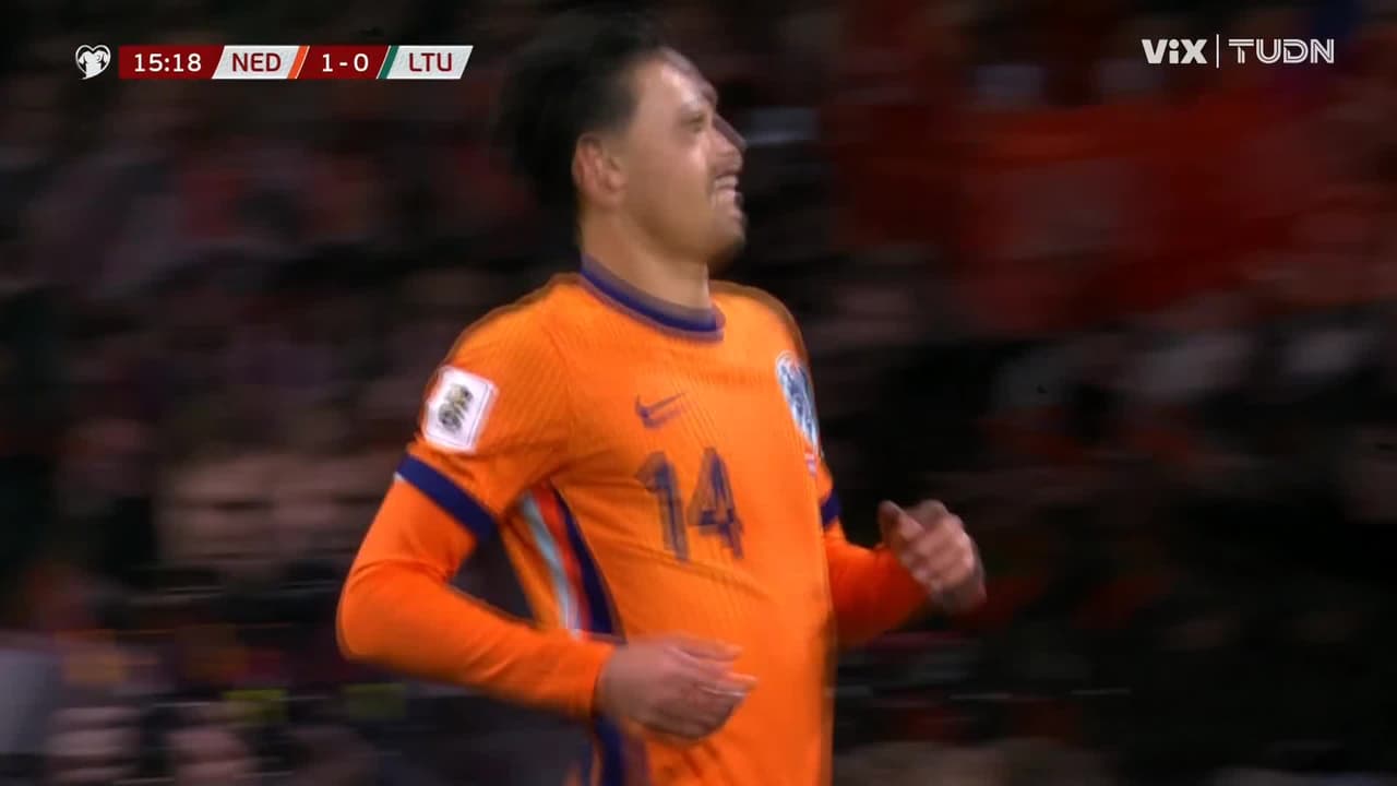 ¡Goool de Países Bajo! Reijnders remata con potencia en el área y se acercan a la Copa del Mundo