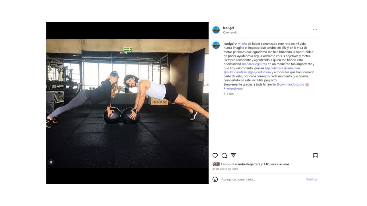 Andrea Legarreta y Luis Carlos Origel en 2018.