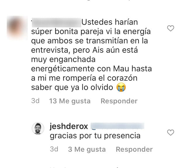 En él nunca mencionó que se refiriera a Aislinn Derbez, pero algunos de sus seguidores sugirieron que harían "super bonita pareja". 
<br>