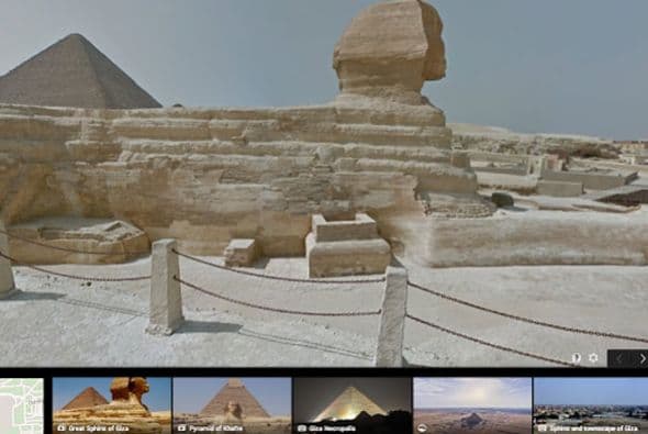 Street View ahora nos permite ver el centro arqueológico de las famoss pirámides de Egipto. (Foto: Google)