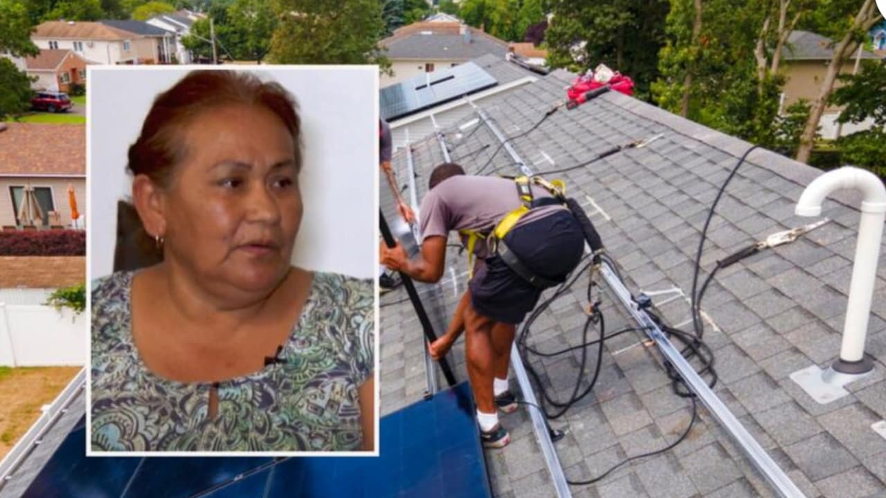 Ana María Pérez firmó por un servicio de paneles solares y ahora debe 86 mil dólares a un banco