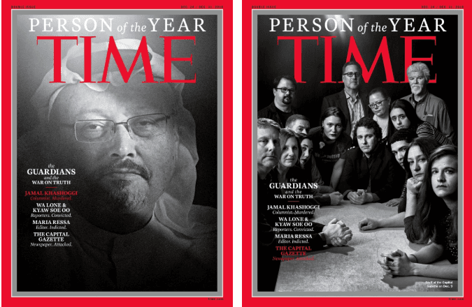 'Time' elige a Khashoggi y otros periodistas asesinados y perseguidos como Persona del Año 2018