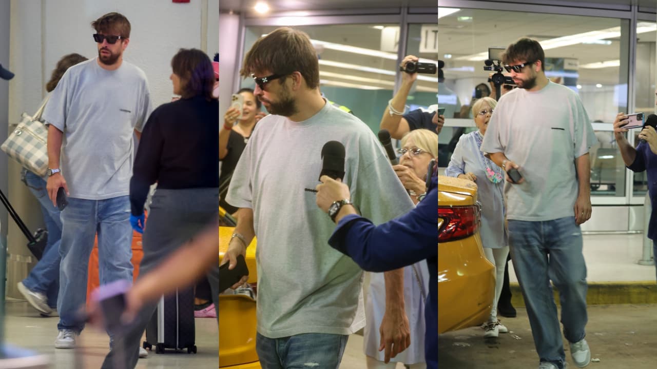 Aparentemente, Piqué llegó solo a Miami y sin su novia Clara Chía Marti.