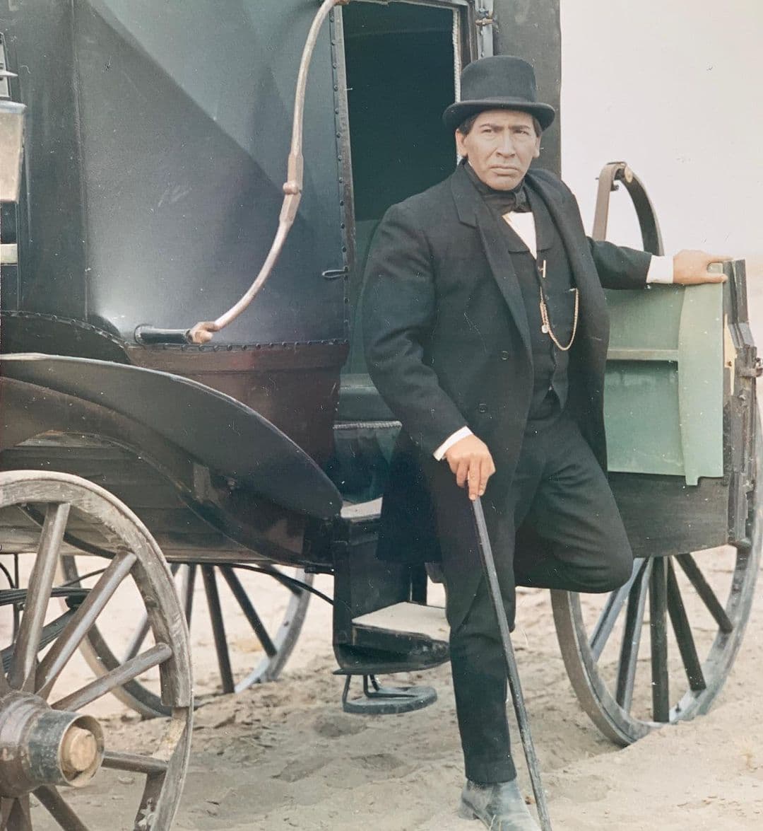 El actor interpretó en varias ocasiones a Benito Juárez.