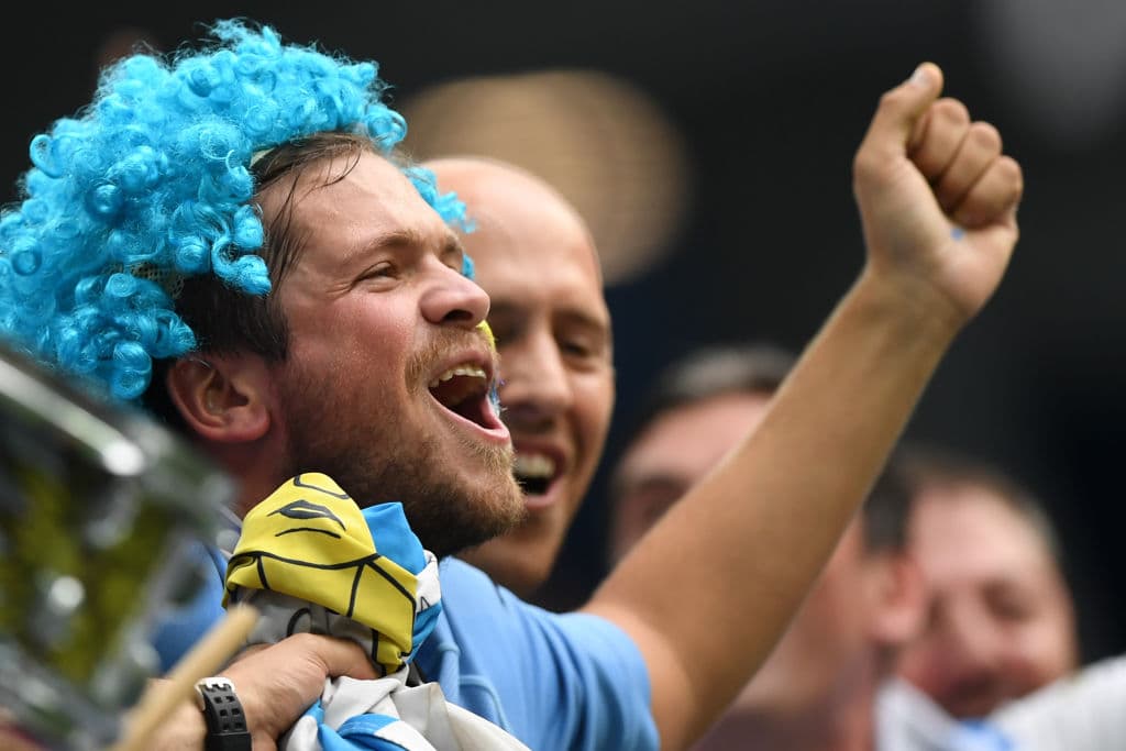 El colorido y los atuendos demostraron la alegría de los fanáticos en medio del duelo de cuartos de final entre Uruguay y Francia, en la lucha por un cupo a la semifinal del Mundial de Rusia 2018.