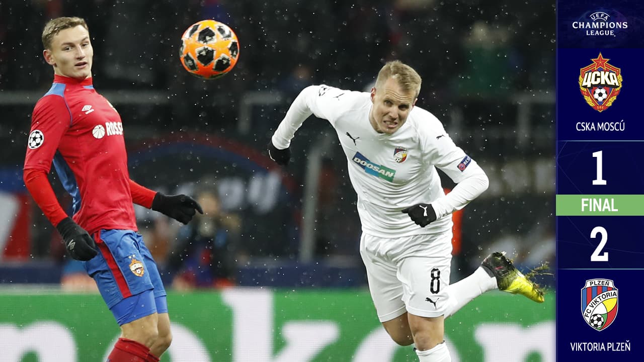 CSKA cayó ante el Viktoria Plzen y clasificó a merengues y romanos