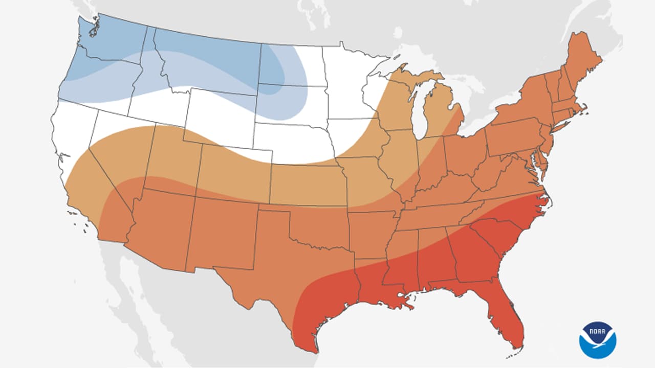 NOAA predice un invierno más cálido (y cuentas de electricidad menos altas)