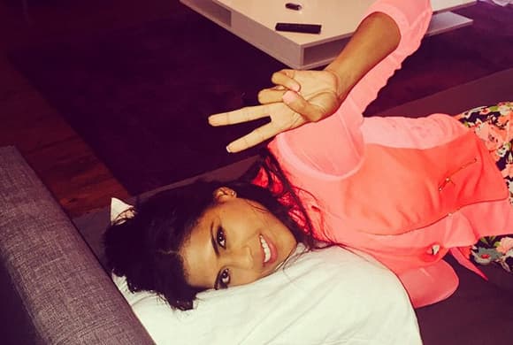 '¡Al fin en casita! ha sido un día largo pero de mucho provecho, espero la estén pasando bien', compartió Francisca. (Junio 2, 2015)