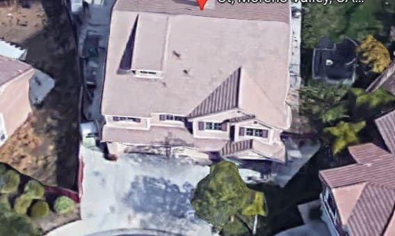 Casa de Maurice Montain McCoy en Moreno Valley, California.