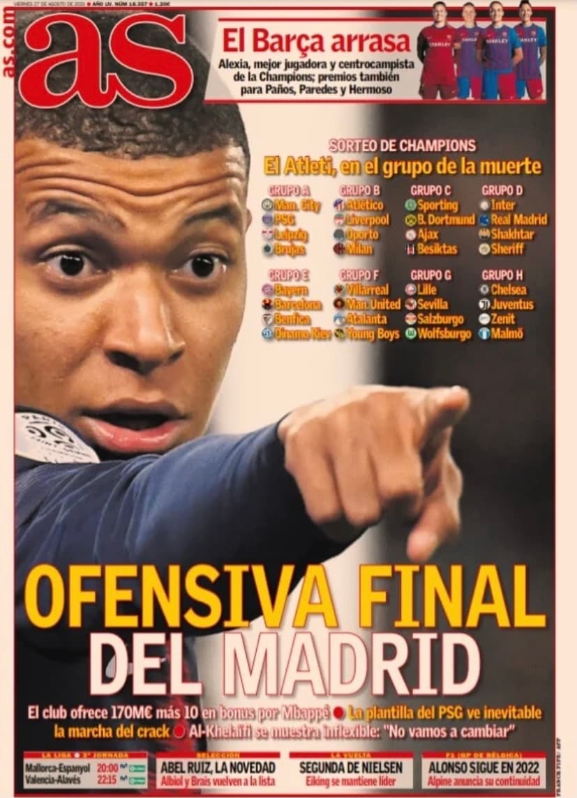 Tanto Cristiano Ronaldo como Kylian Mbappé han pedido la salida a sus respectivos clubes.El astro portugués quieres salir de la Juventus y el Manchester City es el equipo que le está abriendo sus puertas, mientras Mbappé quiere salir del PSG para cumplir su sueño de jugar en el Real Madrid. No olvidemos que el mercado de fichajes cierra sus puertas el próximo 31 de agosto.