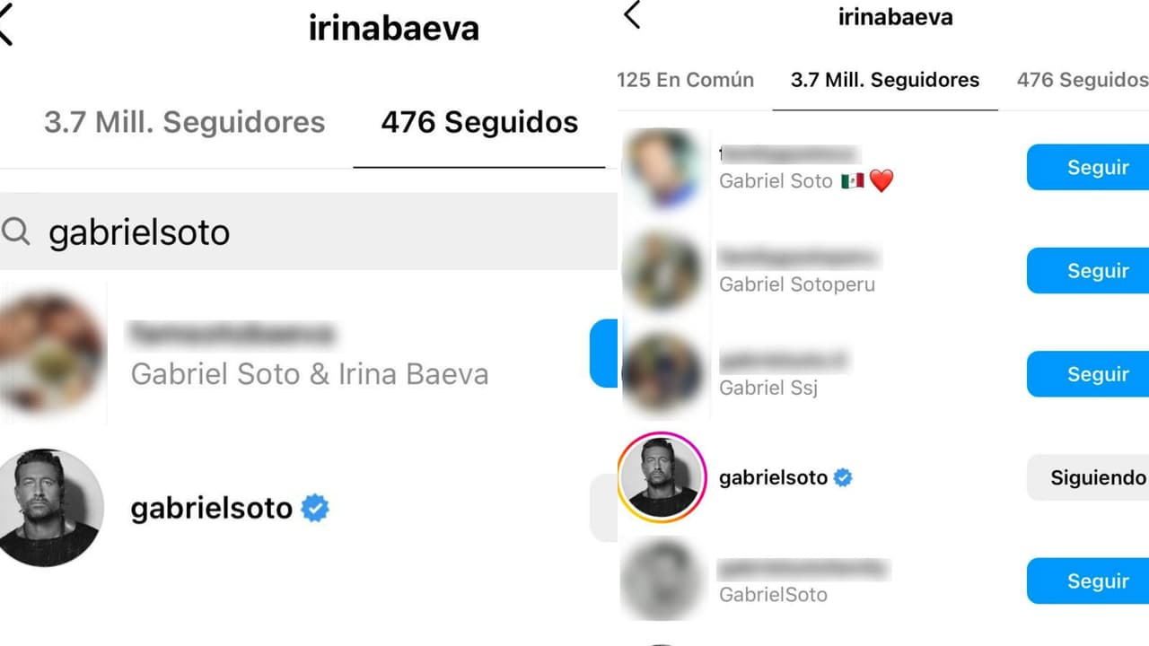 Hasta este jueves 29, tanto ella como Gabriel Soto se seguían en Instagram.