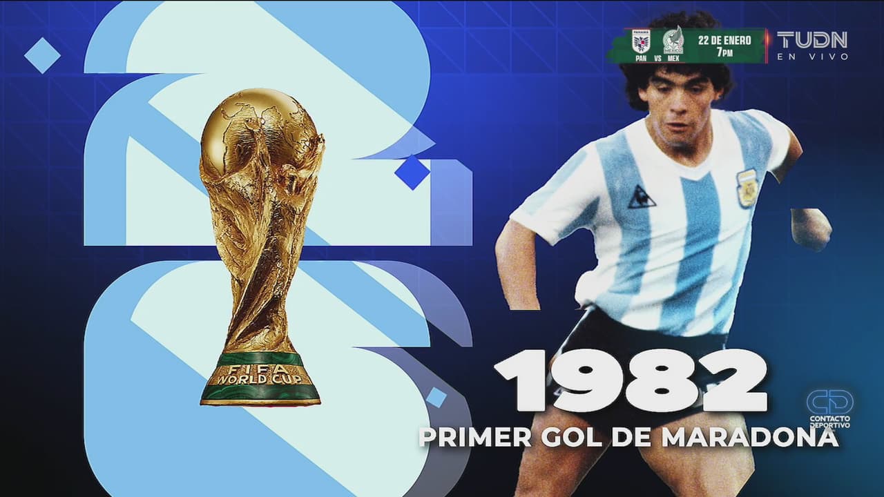 El primer gol de Diego Maradona con Argentina en Mundiales