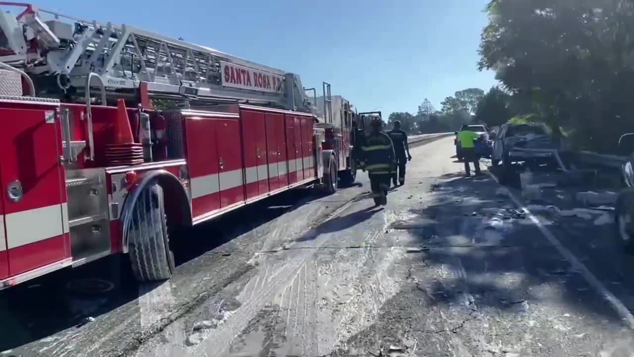 El accidente se registró poco después de las 8 am en dirección este, a la altura de la Avenida Dutton, reportó el Departamento de Bomberos de Santa Rosa.
<br>