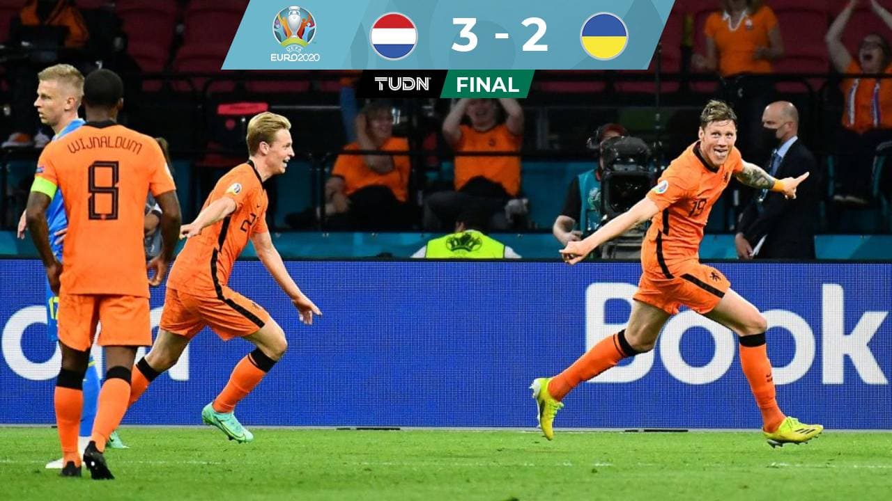En un juegazo, Holanda venció a Ucrania sobre el final