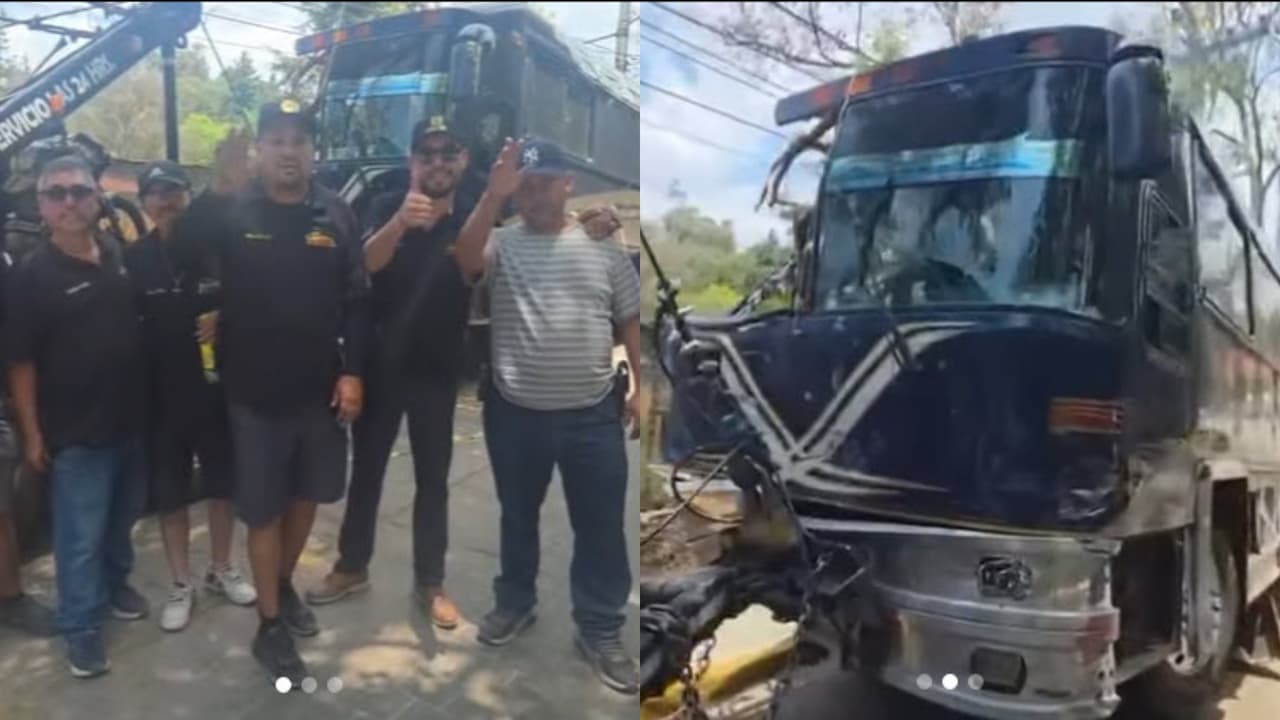 Miembros del equipo de trabajo de Conjunto Primavera dijeron estar bien tras el fuerte accidente que sufrieron a bordo del autobús en el que viajaban.