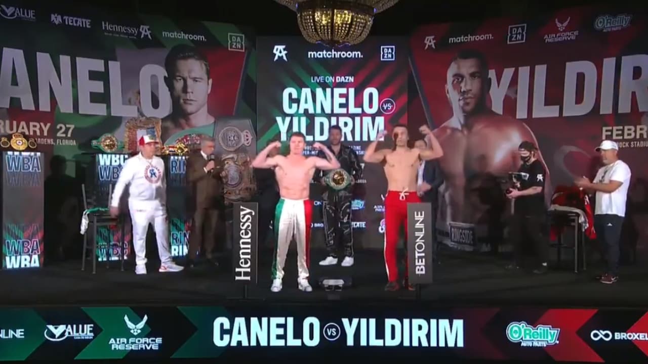 Avni Yildirim y Saúl ‘Canelo’ Álvarez detuvieron la báscula en las 167.6 libras. El Hard Rock Stadium podrá recibir hasta 15 mil aficionados para atestiguar el prometedor combate.