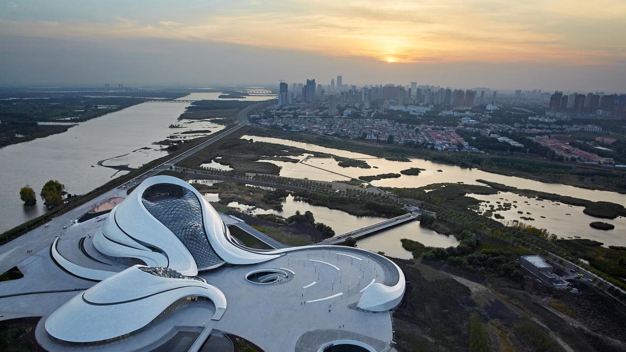La nueva Ópera de Harbin, en China.
