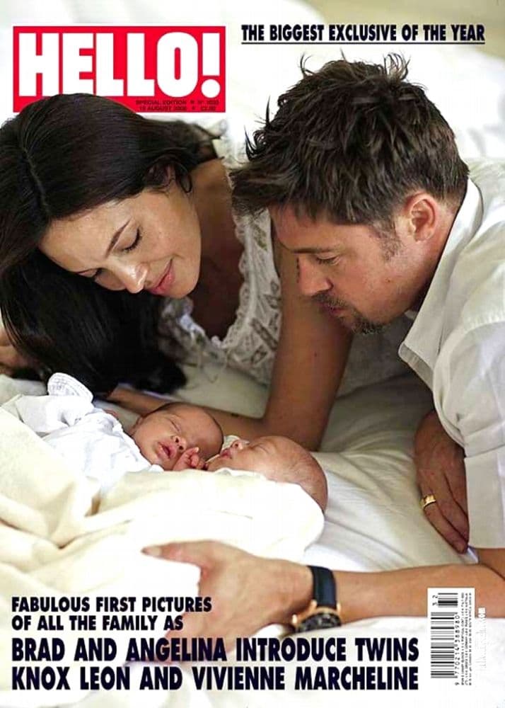People purchased the rights for USA, and Hello! bought the exclusive worldwide publication. This money was
<b><a href="http://www.nydailynews.com/entertainment/gossip/people-pay-14-million-brad-pitt-angelina-jolie-baby-photos-report-article-1.317460">donated</a></b>.
<b> </b>