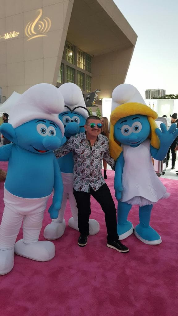 Las aventuras del Turky en Miami no pararon, pero uno de sus momentos favoritos, fue sin duda el conocer a los Pitufos.