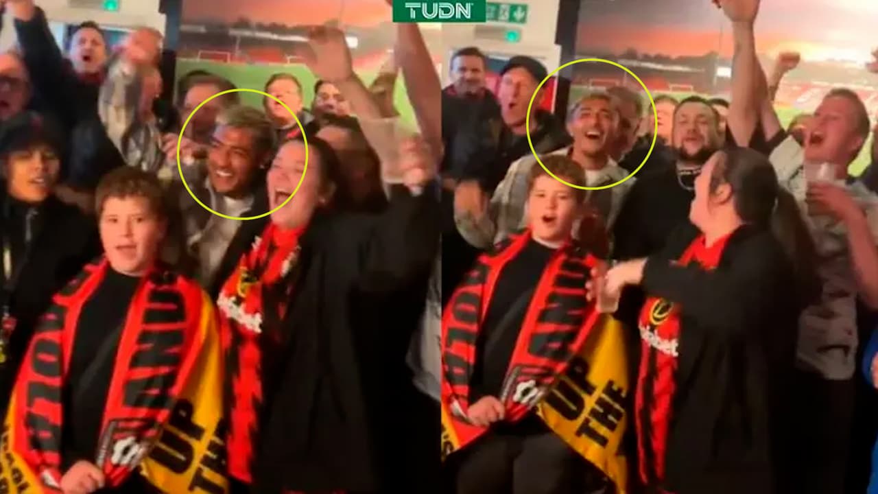 Julián Araujo cumple promesa y celebra con afición en un bar