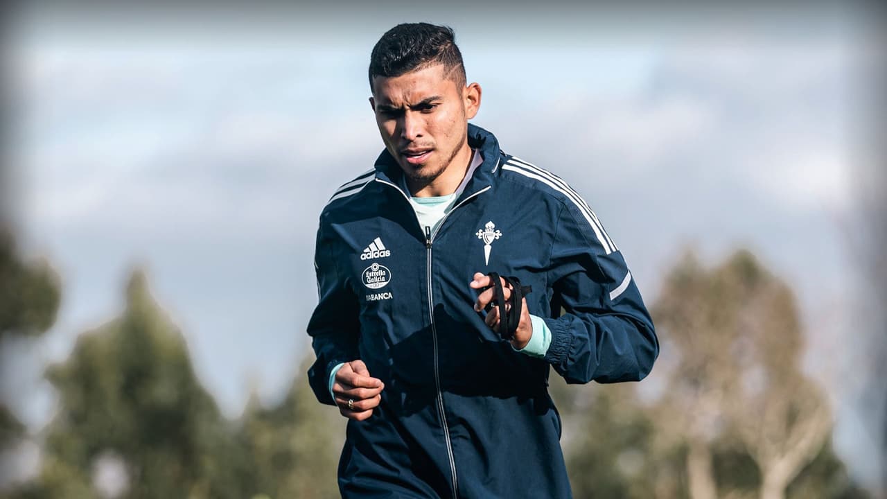 Orbelín Pineda realizó su primer entrenamiento con el Celta