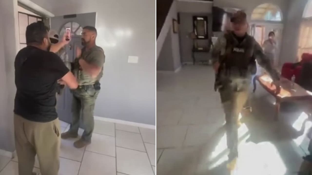 Agentes armados irrumpen en casa de familia hispana en Texas