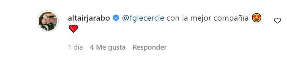 Jarabo no tardó mucho en responderle: 
<b>"Con la mejor compañía"</b>. 
<br>