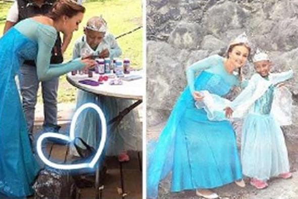 Juntas hicieron manualidades y jugaron con sus disfraces.