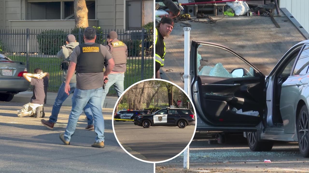 Tiroteos en autopistas de Sacramento: un herido, un detenido y caos vial