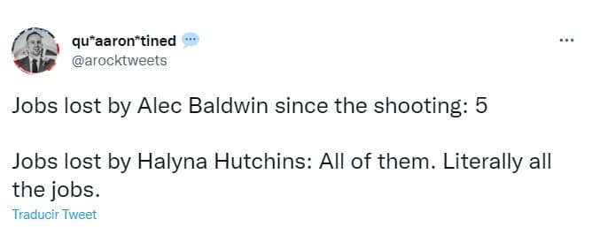 Críticas de usuarios a declaraciones de Alec Baldwin