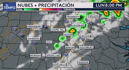 Las posibilidades de tiempo severo continuarán esta noche en todo el este de Carolina del Norte.
