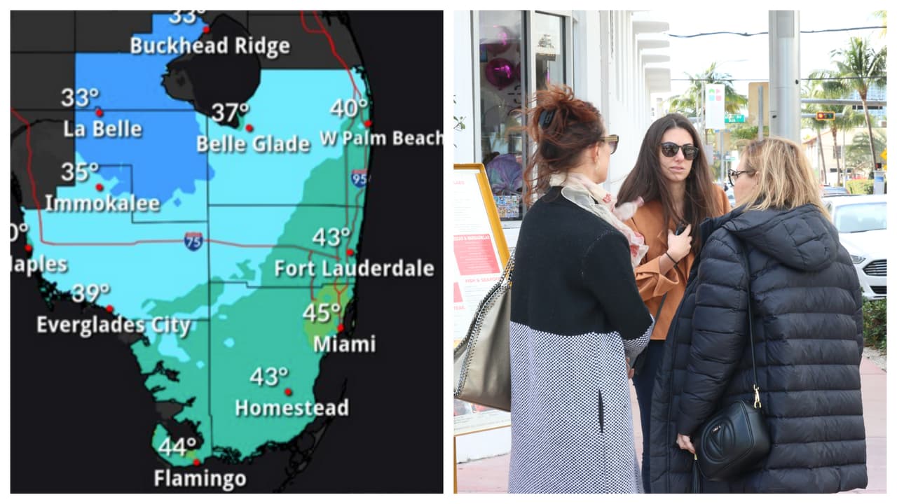 El frío llega a Miami mientras hay aviso por helada en algunas zonas de Florida
