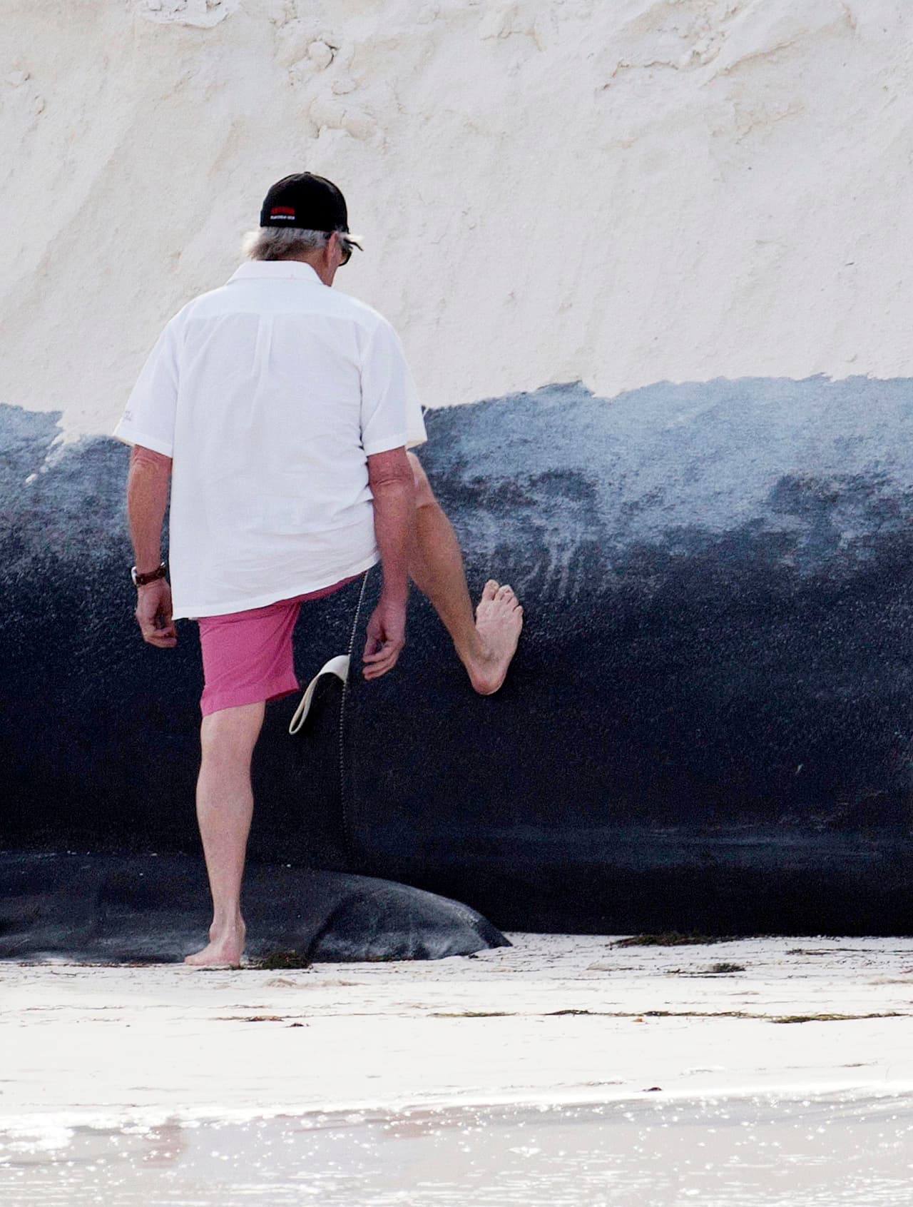 El actor está de vacaciones en Cancún, México.