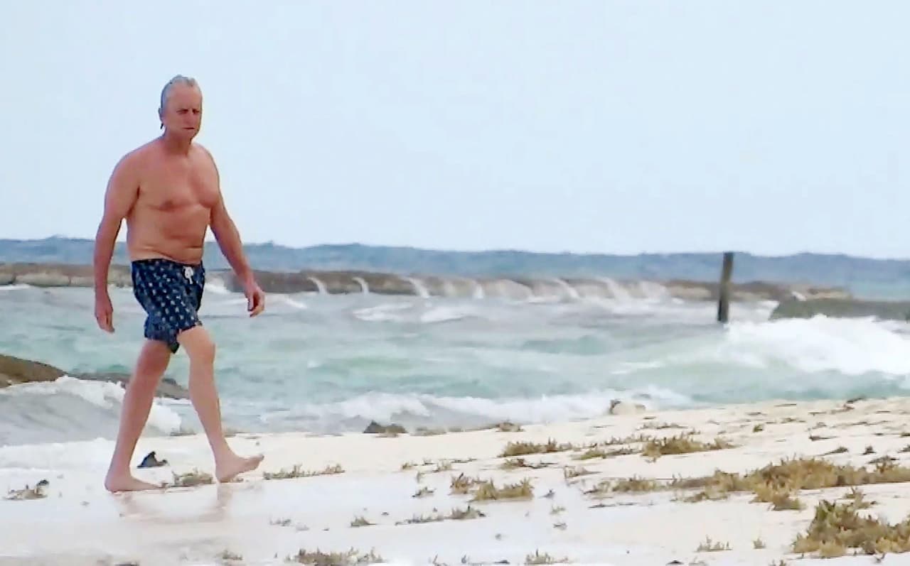 El actor está de vacaciones en Cancún, México.