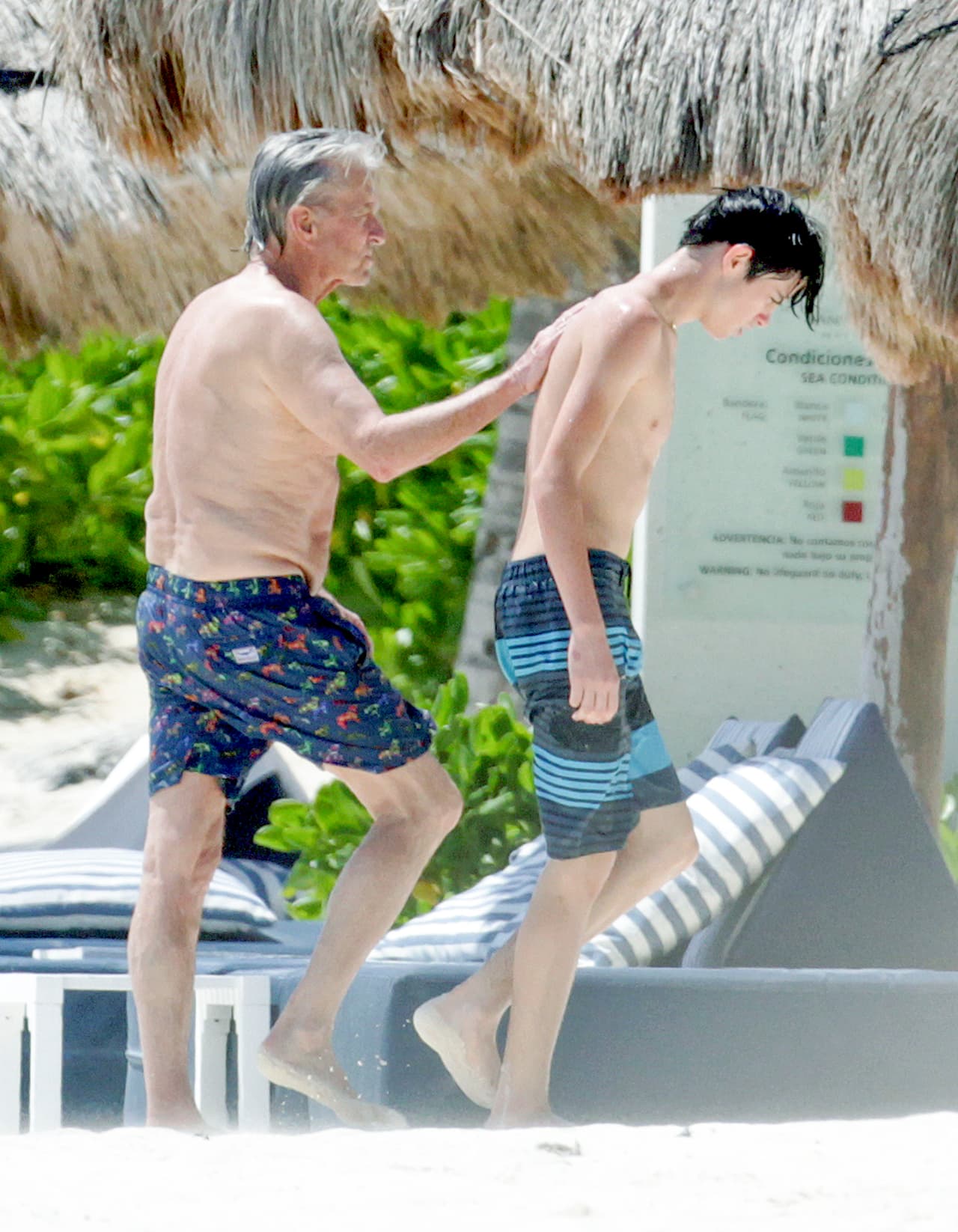 El actor está de vacaciones en Cancún, México.