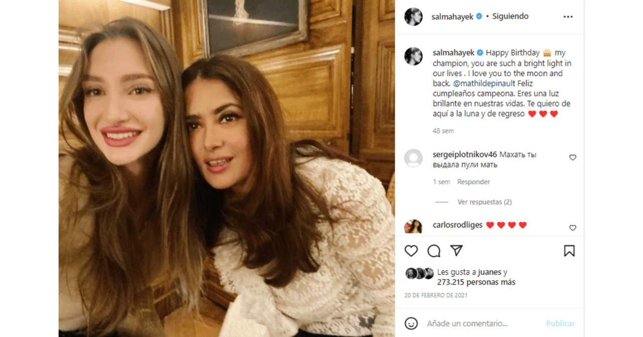 Salma Hayek y Mathilde Pinault