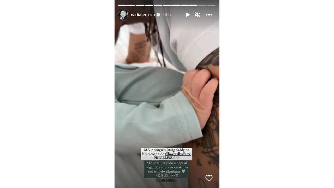 Nadia Ferreira comparte momento entre su bebé y Marc Anthony.