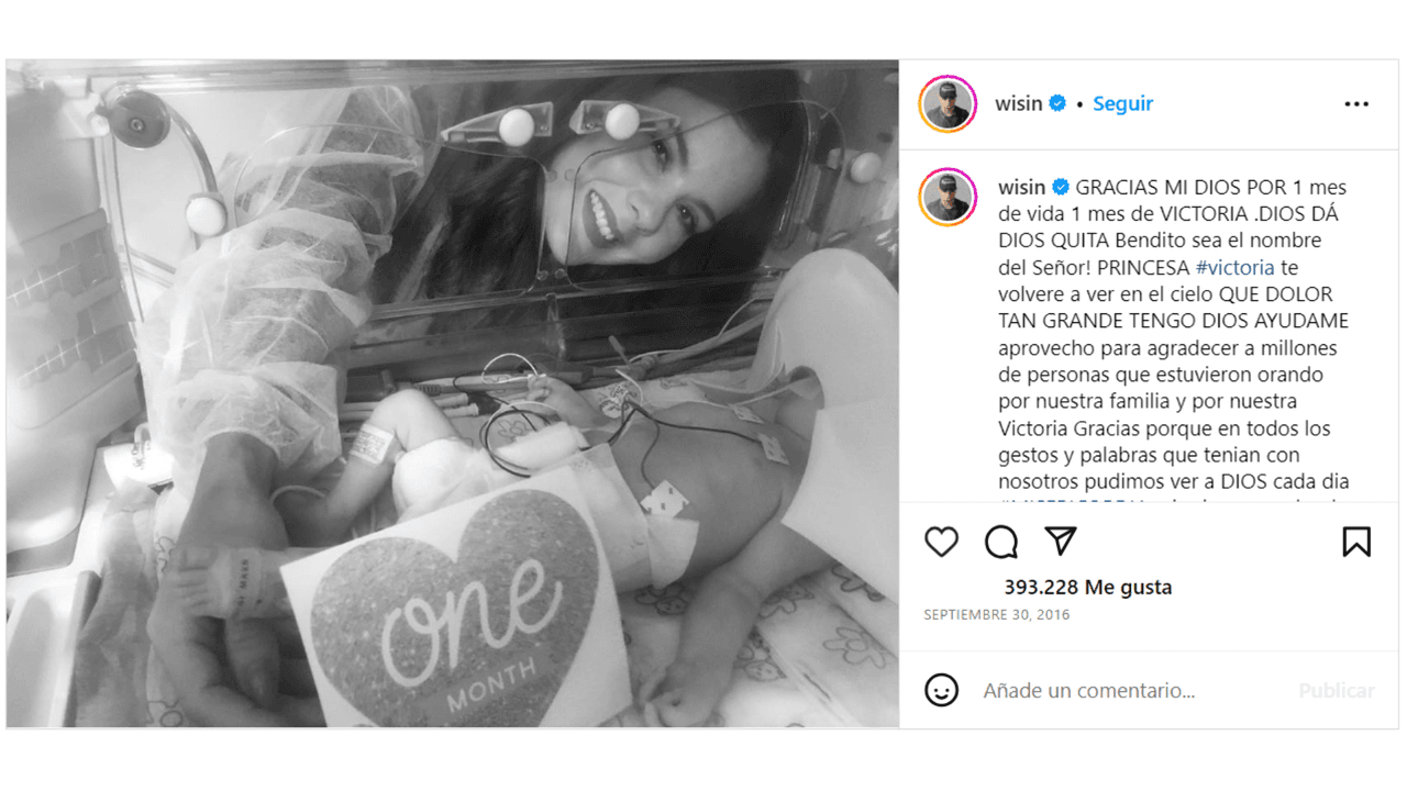 Wisin perdió a una hija a un mes de nacida