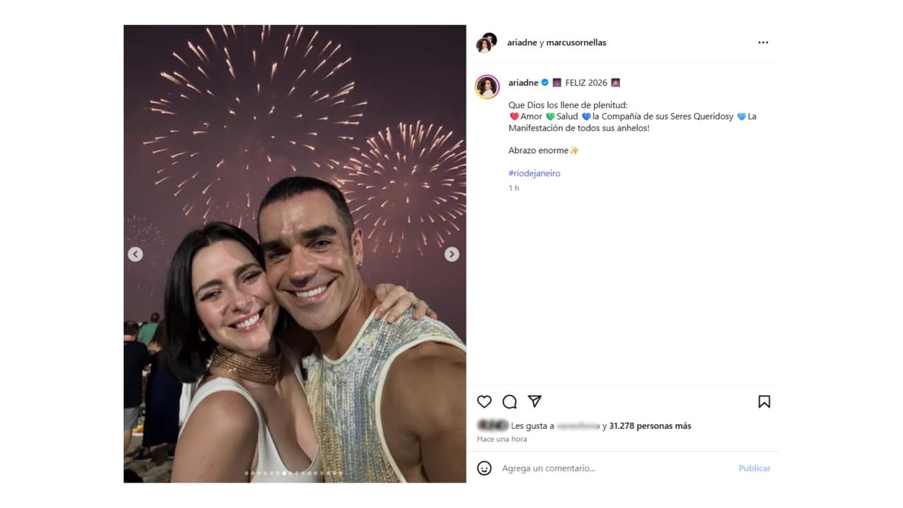 Ariadne Díaz y Marcus Ornellas en Río de Janeiro.