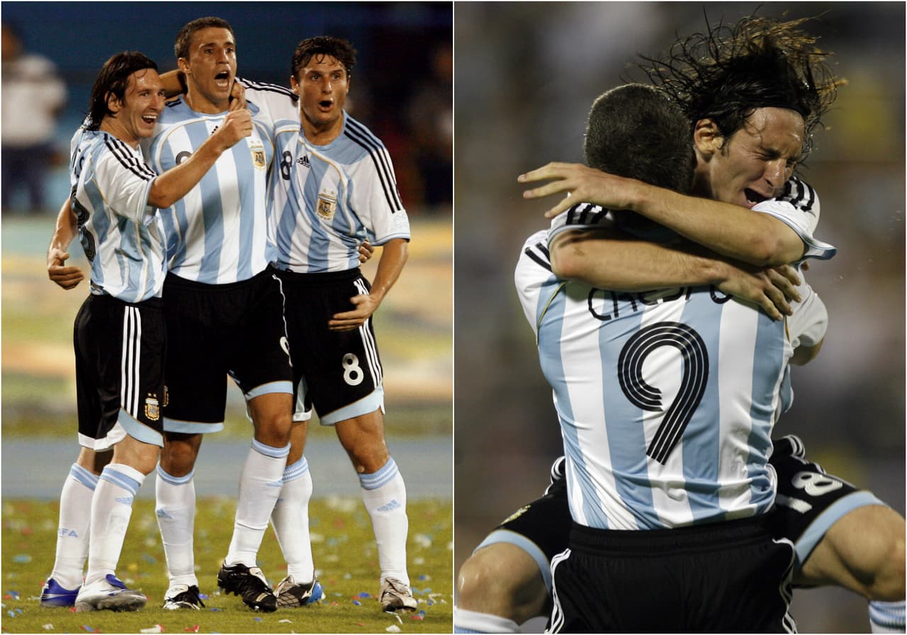 La Pulga empezaba a despuntar con Argentina que tenía de goleador a Crespo.