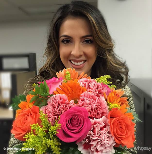 ¡Seguimos festejando! Maity Interino recibió estás bellísimas flores, con motivo de su cumpleaños. (18 de enero, 2016)