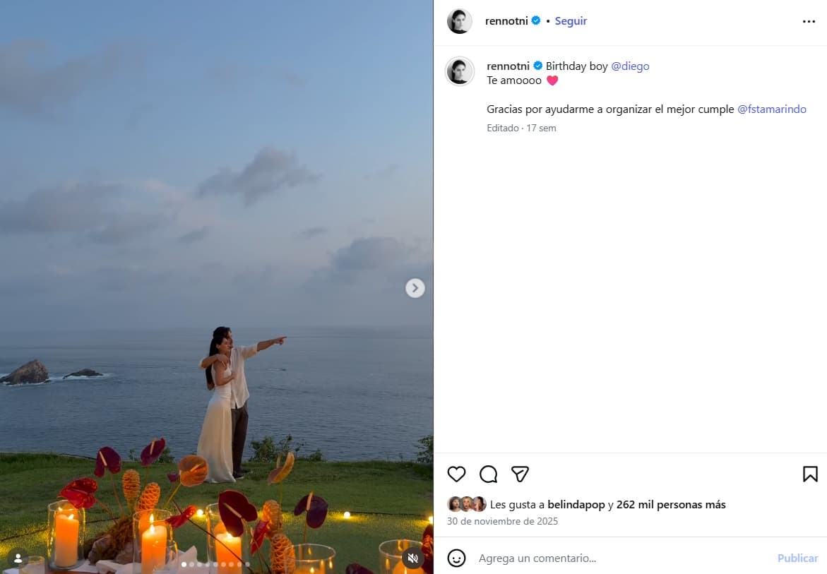 Renata Notni aseguró amar a Diego Boneta a finales del año 2025.